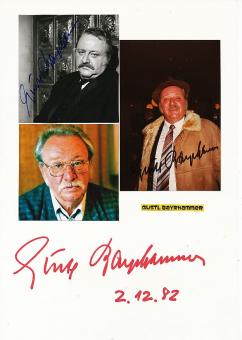3  x  Gustl Bayrhammer † 1993  Film &  TV Autogramm Foto + Karte original signiert 