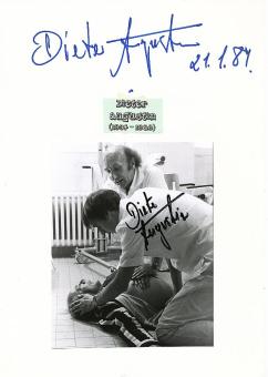 2  x  Dieter Augustin † 1989  Film &  TV Autogramm Foto + Karte original signiert 