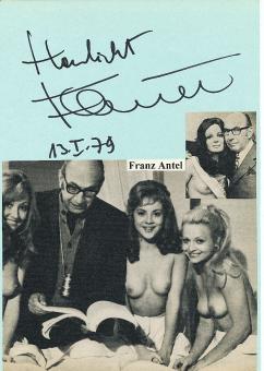 Franz Antel † 2007  Erotik Regisseur  Film & TV Autogramm Karte original signiert 