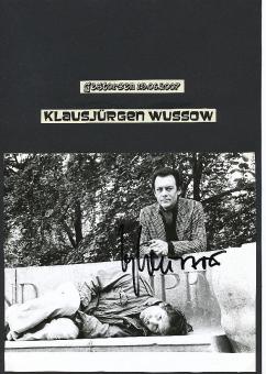 Klausjürgen Wussow † 2007  Film &  TV Autogramm Foto  original signiert 