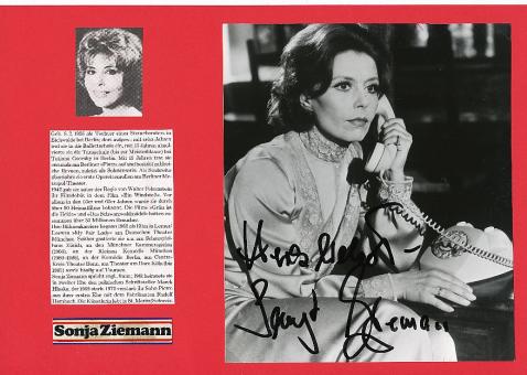 Sonja Ziemann † 2020  Film &  TV Autogramm Foto  original signiert 