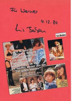 Iris Berben  Nackt  Film & TV Autogramm Karte original signiert 