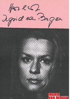 Ingrid van Bergen  Film & TV Autogramm Karte original signiert 