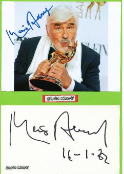 2  x  Mario Adorf  Film &  TV Autogramm Foto + Karte original signiert 