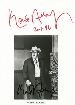 2  x  Mario Adorf  Film &  TV Autogramm Foto + Karte original signiert 