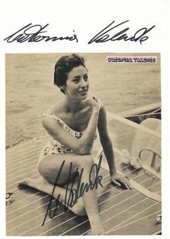 2  x  Caterina Valente  Film &  TV Autogramm Bild + Karte original signiert 