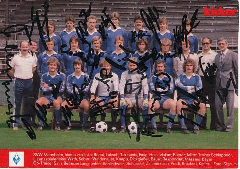SV Waldhof Mannheim  Fußball Mannschaftsbild original signiert 