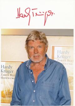 Hardy Krüger † 2022  Film & TV Autogramm Karte original signiert 