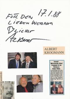 Albert Krogmann † 1999  Film & TV Autogramm Karte original signiert 