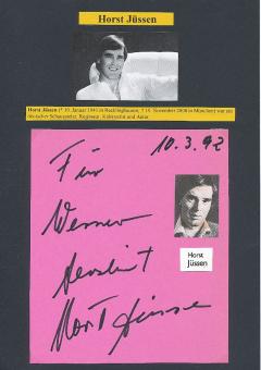 Horst Jüssen † 2008  Film & TV Autogramm Karte original signiert 