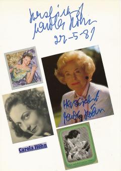 2  x  Carola Höhn † 2005  Film & TV Autogrammkarte + Karte original signiert 