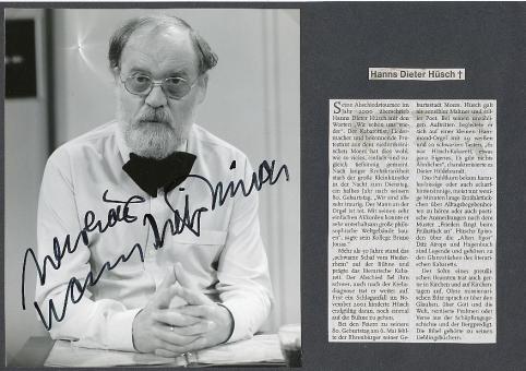 Hanns Dieter Hüsch † 2005  Film &  TV Autogramm Foto  original signiert 