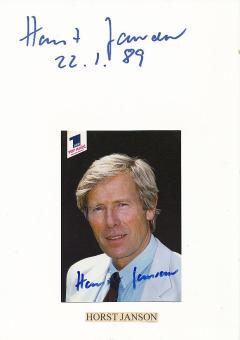 2  x  Horst Janson  Film & TV Autogrammkarte + Karte original signiert 