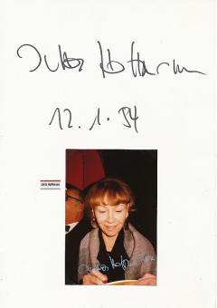 2  x  Jutta Hoffmann  Film &  TV Autogramm Foto + Karte original signiert 
