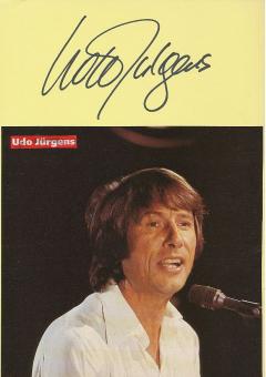 Udo Jürgens † 2014  Musik  Autogramm Karte original signiert 