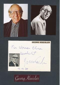 Georg Kreisler † 2011  Komponist Musik  Autogramm Karte original signiert 