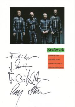 Kraftwerk    Musik  Autogramm Karte original signiert 