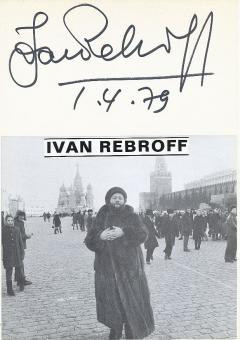 Ivan Rebroff † 2008  Musik  Autogramm Karte original signiert 