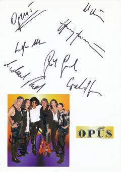 2  x  Opus  komplette Band   Musik  Autogrammkarte + Karte original signiert 