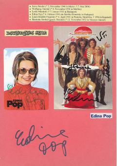 Dschinghis Khan  &  2  x  Edina Pop  Musik  Autogrammkarte + Karte original signiert 