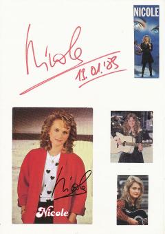 2  x  Nicole  Musik  Autogrammkarte + Karte original signiert 