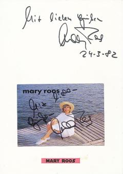 2  x  Mary Roos  Musik  Autogrammkarte + Karte original signiert 