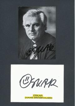 2  x  Oskar  Hans Bierbrauer † 2006 Zeichner  Dalli Dalli  TV Autogrammkarte + Karte original signiert 