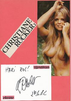 Christiane Rücker   Nackt  Film & TV Autogramm Karte original signiert 