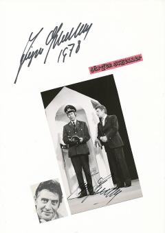 2  x  Jürgen Scheller † 1996   Film &  TV Autogramm Foto + Karte original signiert 