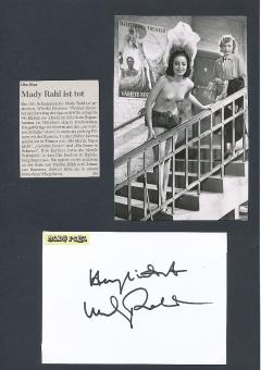 Mady Rahl † 2009  Film & TV Autogramm Karte original signiert 