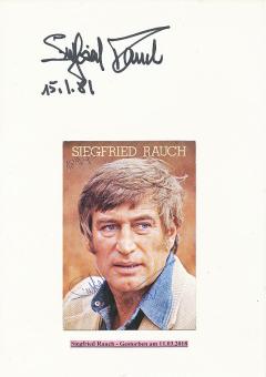 2  x  Siegfried Rauch † 2018  Film & TV Autogrammkarte + Karte original signiert 