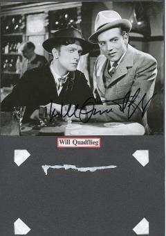 Will Quadflieg † 2003  Film &  TV Autogramm Foto  original signiert 