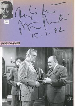 2  x  Peter Pasetti † 1996  Film &  TV Autogramm Foto + Karte original signiert 