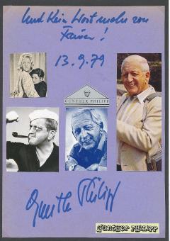 Gunther Philipp † 2003  Film & TV Autogramm Karte original signiert 