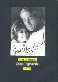 Michael Pfleghar † 1991  & Wenke Myhre  Film &  TV Autogramm Foto  original signiert 