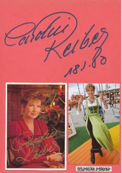 2  x  Carolin Reiber  TV Autogrammkarte + Karte original signiert 