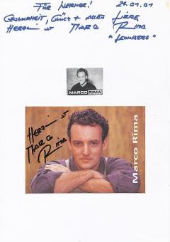 2  x  Marco Rima  Comedian  TV Autogrammkarte + Karte original signiert 