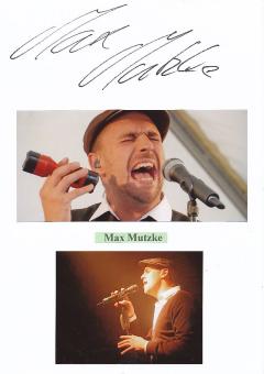 Max Mutzke   Musik Autogramm Karte original signiert 