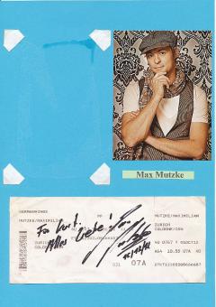 Max Mutzke   Musik Autogramm Eintrittskarte original signiert 
