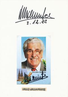 2  x  Willy Millowitsch † 1999  Film & TV Autogrammkarte + Karte original signiert 