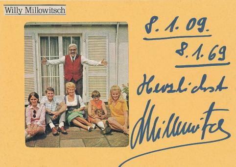 Willy Millowitsch † 1999  Film & TV Autogramm Karte original signiert 