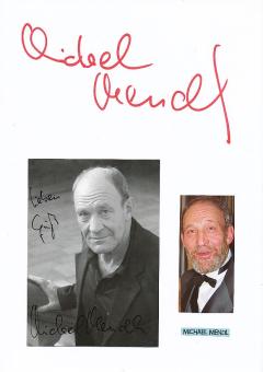 2  x  Michael Mendl  Film & TV Autogrammkarte + Karte original signiert 