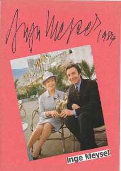 Inge Meysel † 2004  Film & TV Autogramm Karte original signiert 