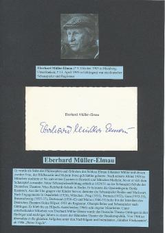 Eberhard Müller-Elmau † 1995  Film & TV Autogramm Karte original signiert 