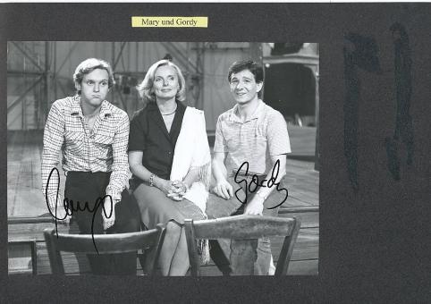 Mary & Gordy   Georg Preuße & Reiner Kohler † 1995 Travestieduo  TV Autogramm Foto  original signiert 