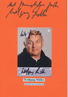 2  x  Wolfgang Müller  Film & TV Autogrammkarte + Karte original signiert 