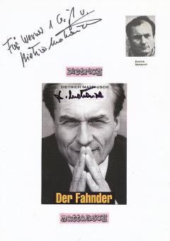 2  x  Dietrich Mattausch  Film & TV Autogrammkarte + Karte original signiert 