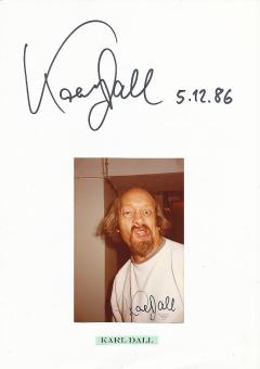 2  x  Karl Dall † 2020  Film &  TV Autogramm Foto + Karte original signiert 