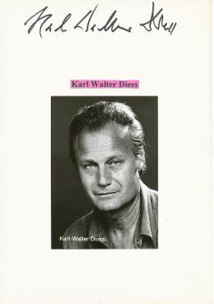 Karl Walter Diess † 2014  Film & TV Autogramm Karte original signiert 