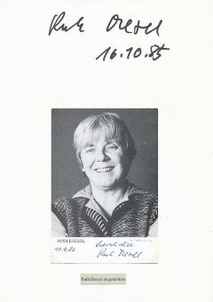 2  x  Ruth Drexel † 2009  Film & TV Autogrammkarte + Karte original signiert 